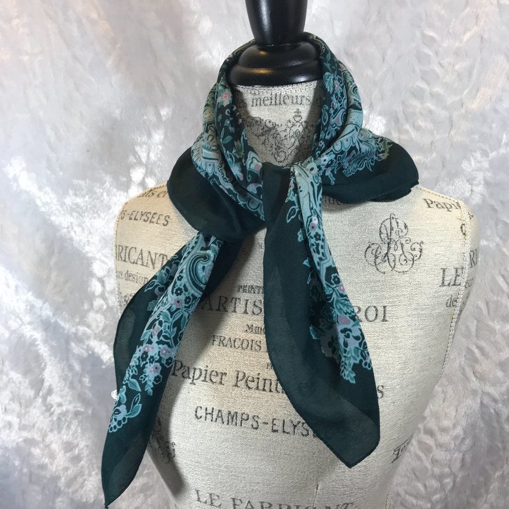 Vintage Gim Renoir Paisley Floral Scarf